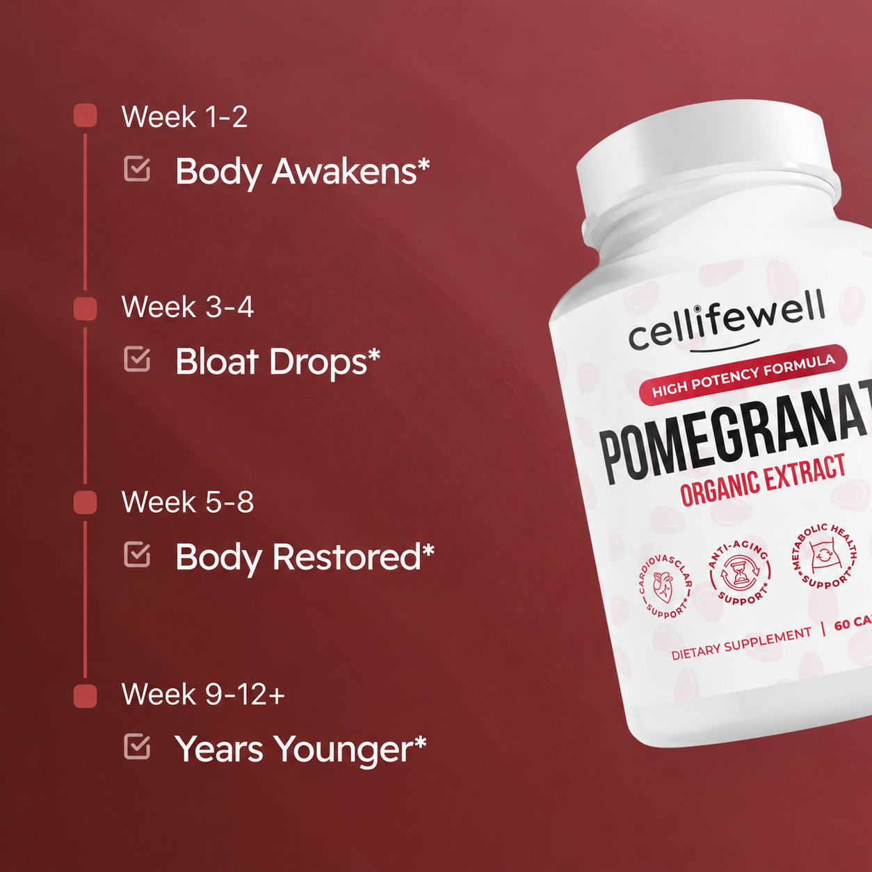 Organic Pomegranate Extract Capsules